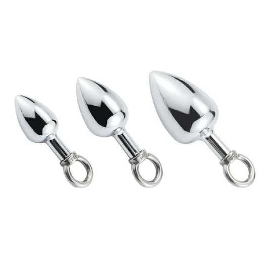 Steel with DiscreetChoice Anal Cock Stainless Ring Set 4663 Hook 0624